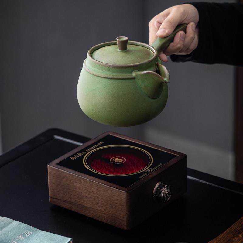 带子明火干烧围炉煮茶壶罐侧罐茶把盖壶碳火煮湖石煮茶茶黑炉北美