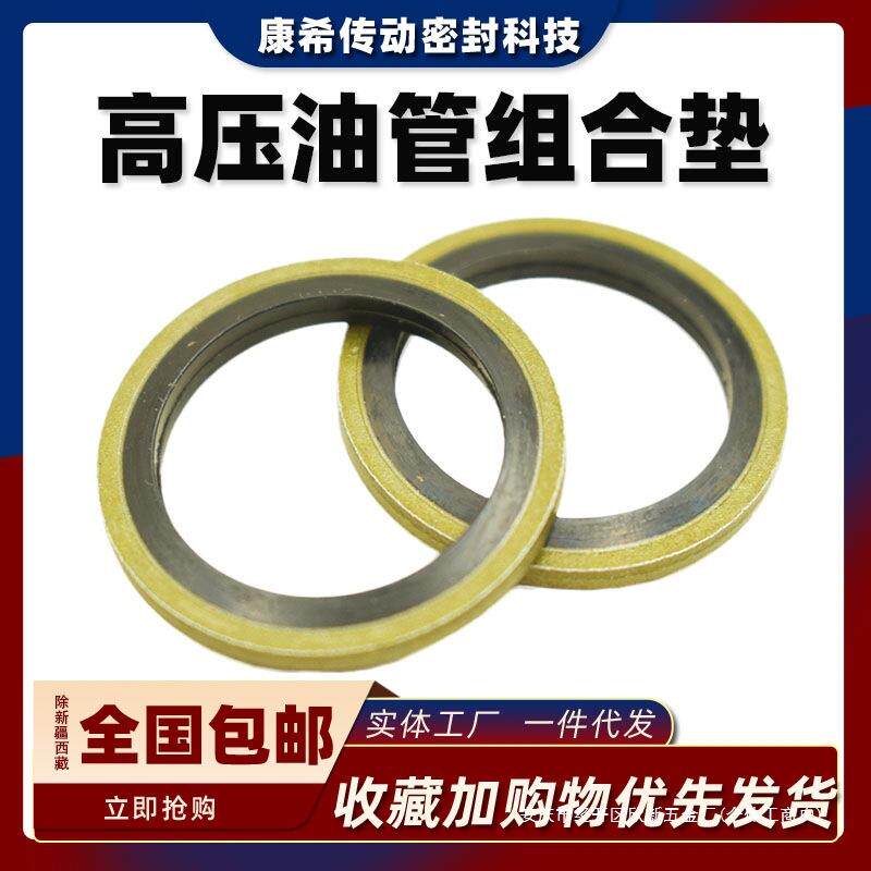 组合垫圈垫片液压高压油管接头复合组合密封垫片组合式油封密封圈