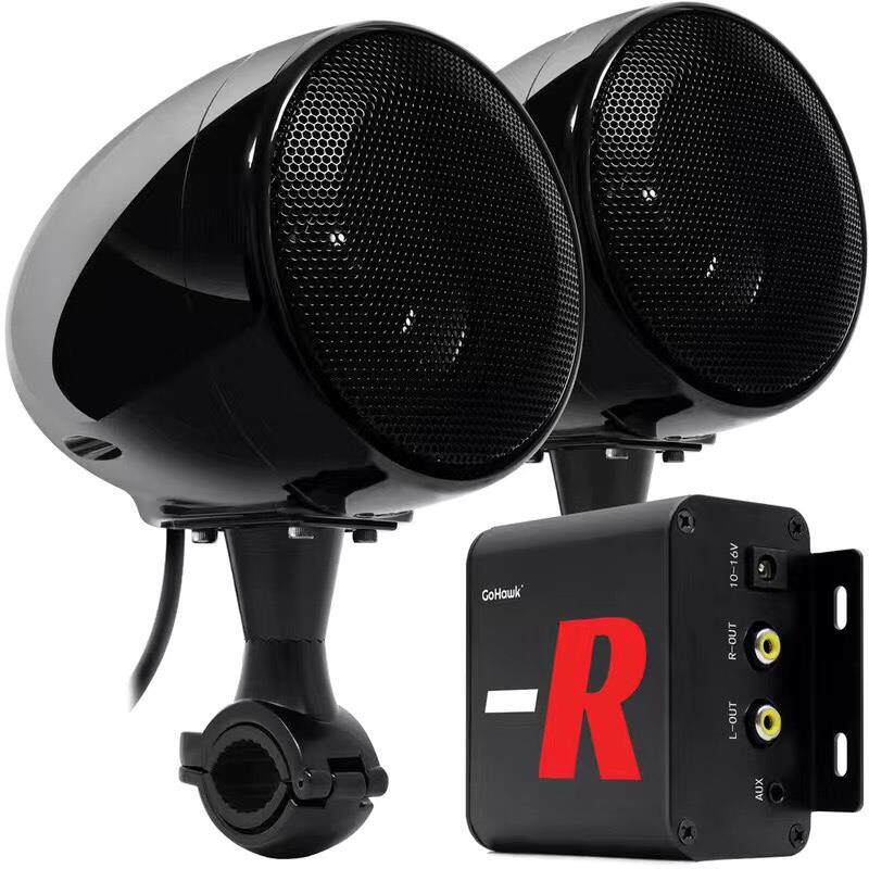 摩托车音频与蓝牙低音炮扬声器防水12V汽车扬声器改装配件保险杠