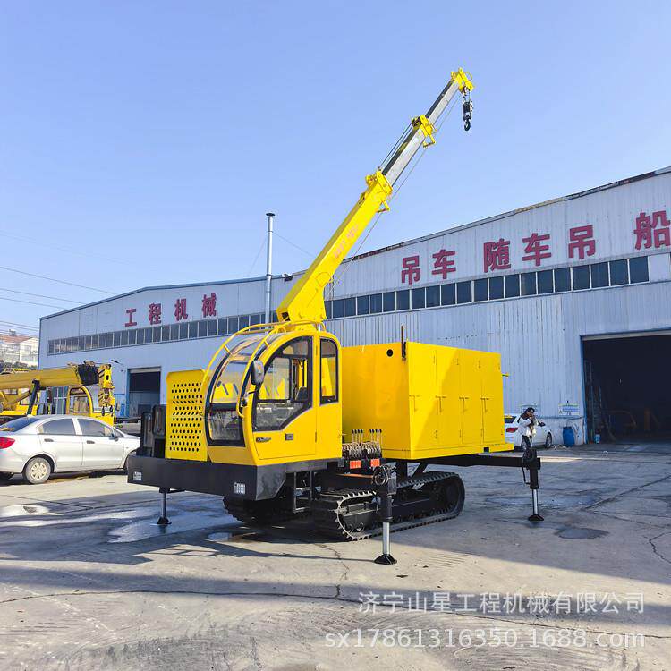 山星天然气管道吊运一体机橡胶履带移动发电车野外应急救援电源车