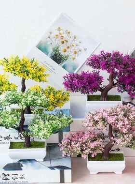 Artificial Plants Bonsai Small Tree Pot Fake Plant Flowers P