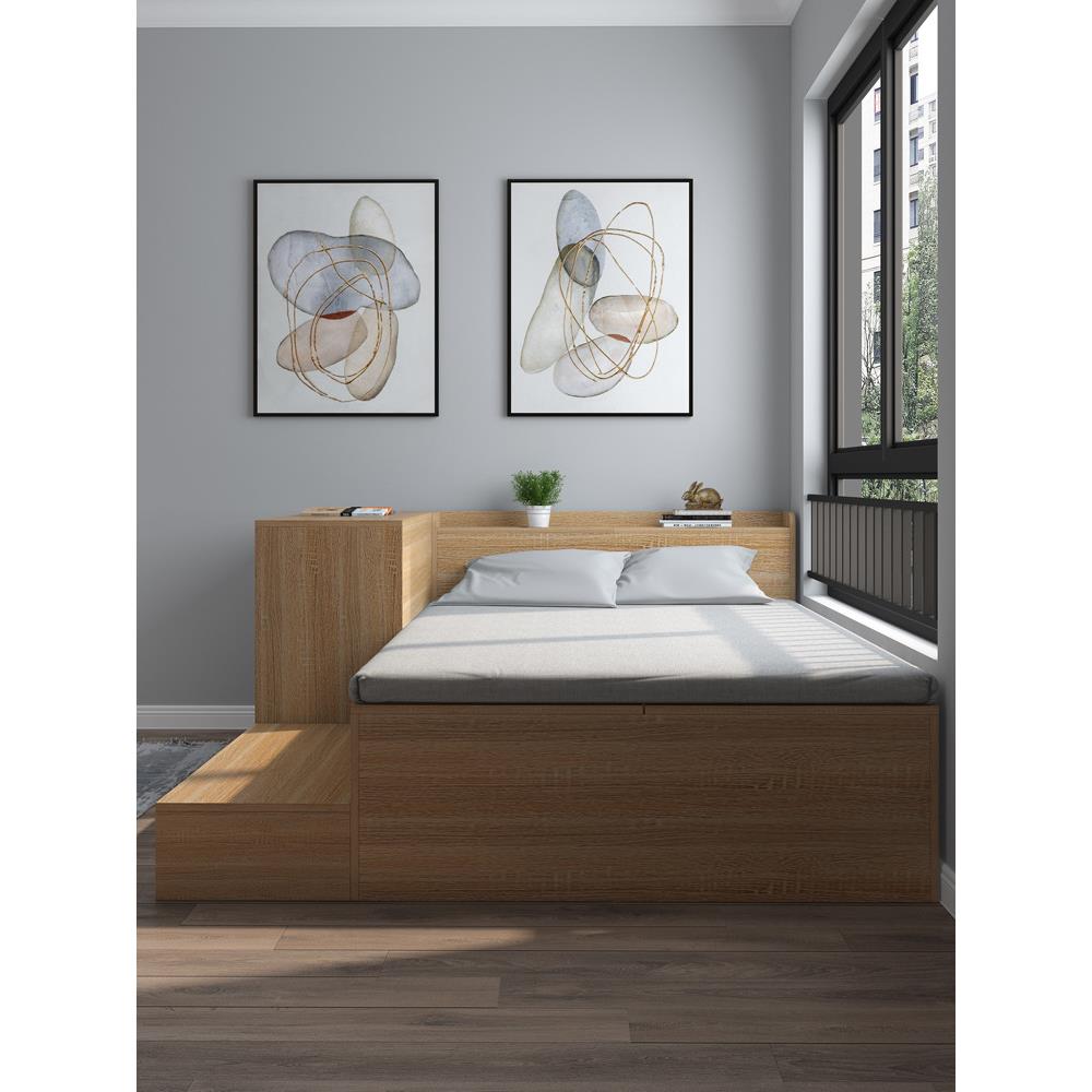 O室Q5榻榻米床现代收简F765MT6S约书桌踏步小户型卧M家具组合储物