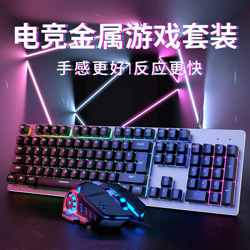 前行者GX300机械手感有线键盘鼠标套装游戏电竞办公电脑台式键鼠
