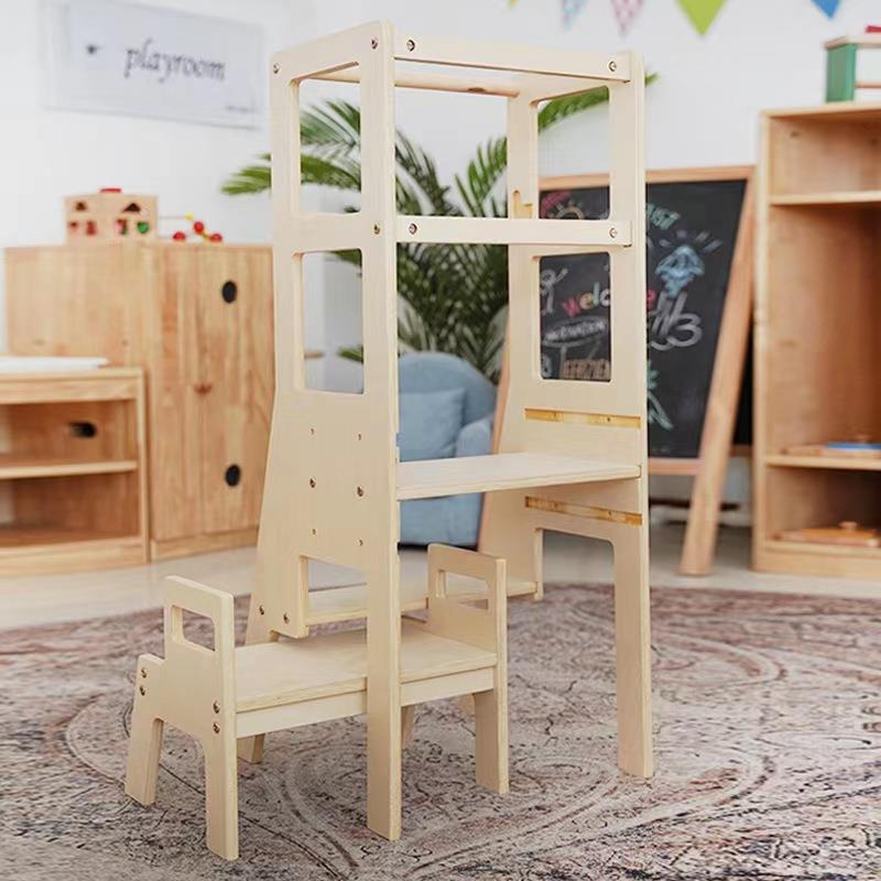 儿凳童蒙木质学习塔实木脚蹬幼儿习多功学习塔能厨房学凳氏攀爬椅