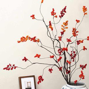 彷南方蛇藤串金假花装饰客厅餐桌装饰干枝花束家居饰品装饰