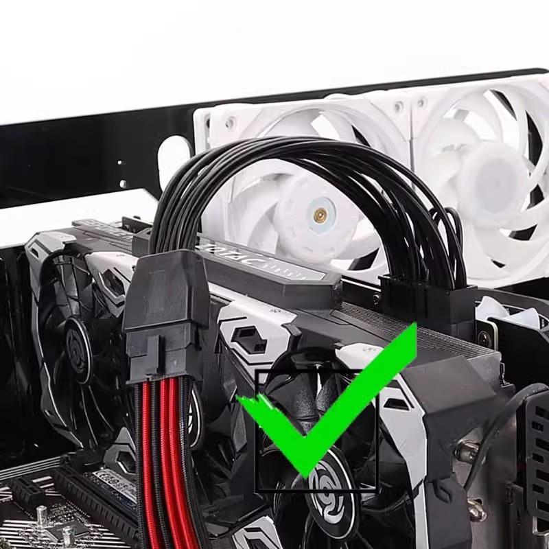 12VHPWR母转双头6+2公16Pin ATX3.0 PCIE5.0电源线双8P转接线转换