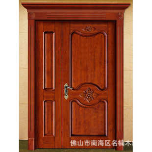 手动室内欧式 门房间门橡木木门原木整套门家用实木卧室红厂家雕花