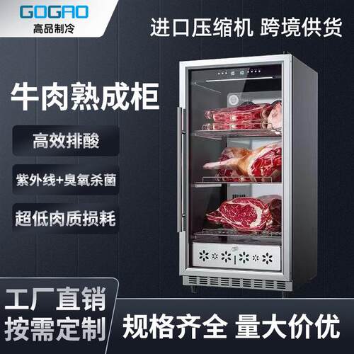 牛肉熟成柜快速制冷低耗静音冷风无霜拒绝雾气超市立式冷柜等设备