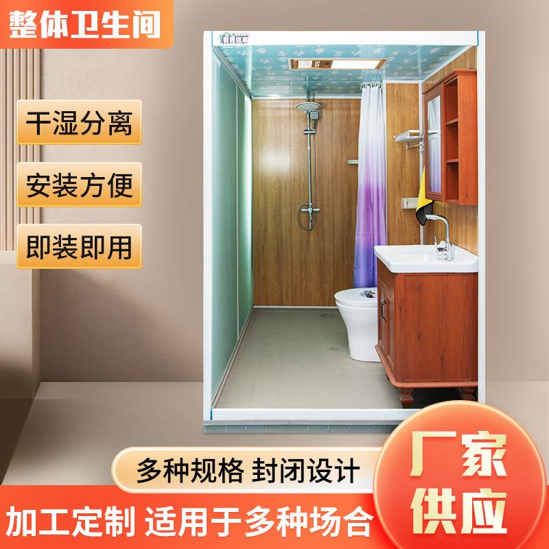 厂家直供SMC集成卫生间干湿分离一体式浴室家用宿舍简易淋浴房