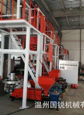 供应经济型1100mm塑料包装袋吹膜机单螺杆SJ-60平口袋吹膜机