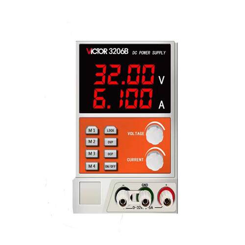 胜利VC3206B高精度线性直流稳压四位数显程控电源