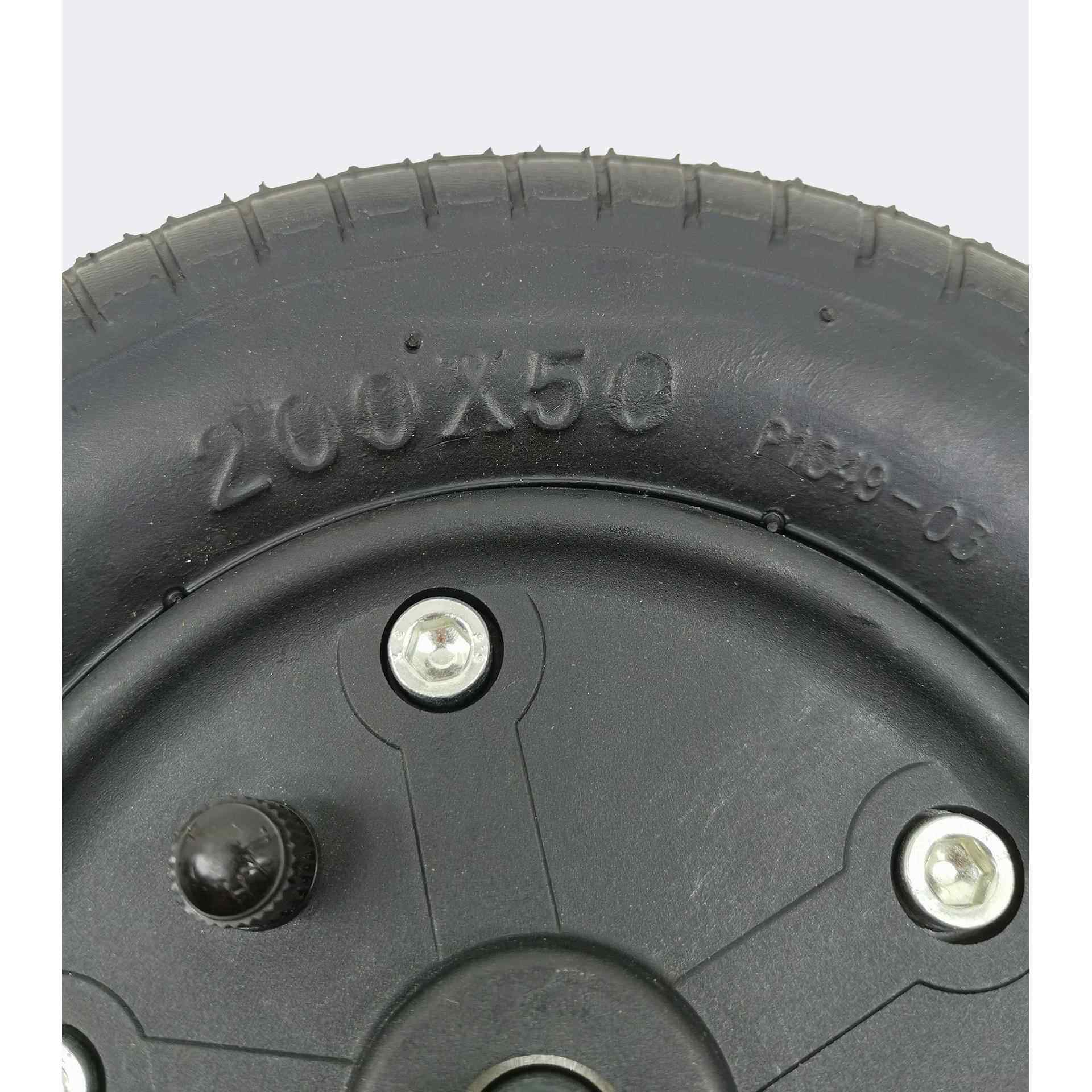 51300带*50充气轮椅前轮电2动轮配件管孔9mm8椅寸