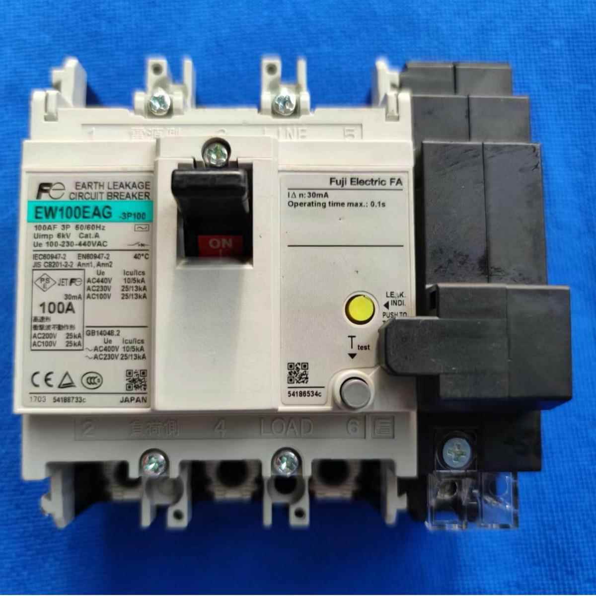 富士漏电断路器EW100EAG 3P30MA 100A 100B 外挂脱扣器BZ6F410C