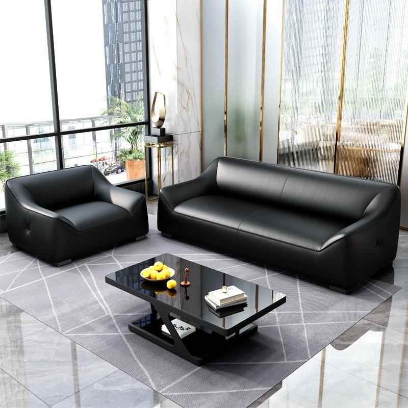 办公沙发小简约现代休闲休息区商务会客接待办公室茶几组合可睡觉