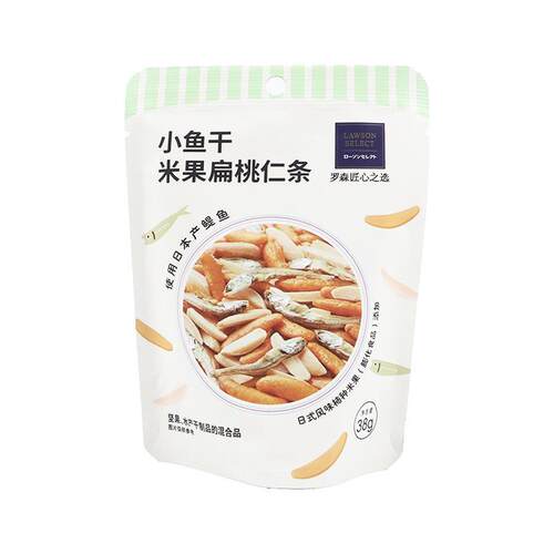 LAWSON罗森 小鱼干米果扁桃仁条38g
