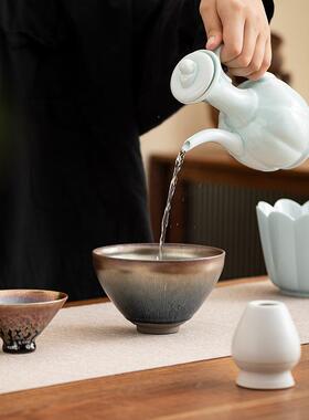 建盏抹茶点茶碗复陶瓷宋点代茶工具日式搅拌碗打古茶茶器具MC2025