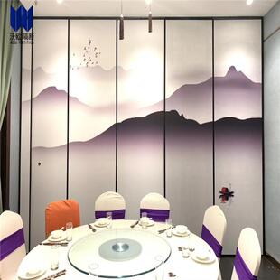 电动移动移折家居隔断门自/动屏风墙可沃欧65型动固定叠旋转门