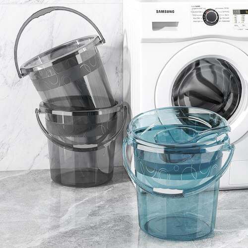 Large Capacity Transparent Handheld Plastic Water Bucket, Th