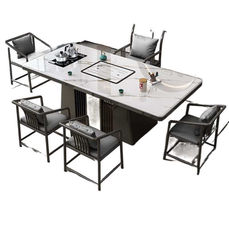 xkf4现代岩板茶桌椅组合家用阳台茶几现代客厅办公功夫茶桌一体一