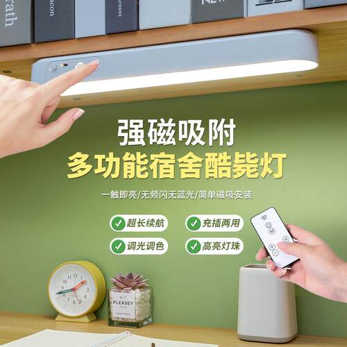 新款直销源头台灯护眼学习遥控款酷毙灯充电插电两用三色温宿舍台