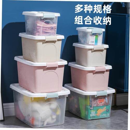 Storage box plastic box transparent dormitory organize boxes
