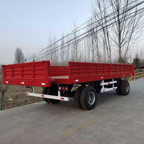 20吨箱板拖车设备 可伸缩箱板农用拖挂车工具车 载物运输物料车