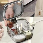 合套装 收ltao1005纳盒组格一体佐料盐料胡椒香家用厨房调料罐调料