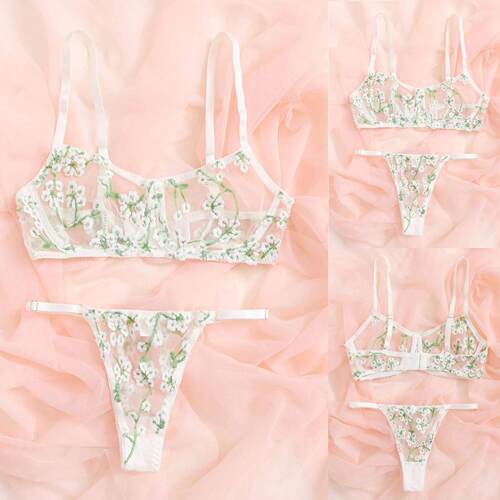 Lace mesh perspective sexy lingerie pajamas