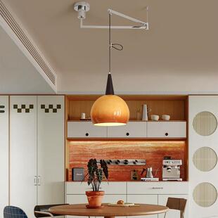 原木中古摇吊灯vintag厅吧台灯奶油臂风床头729餐阳台胡桃e色日式