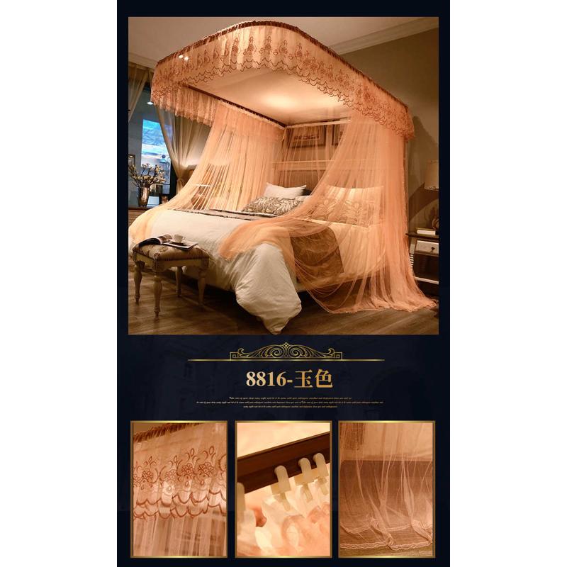床11u家用米加型加厚外贸轨道28m蚊帐.双人2.伸缩密导轨.5新款