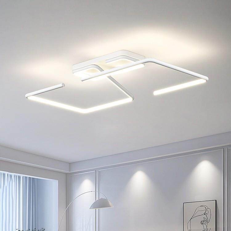 极简客厅主灯现代简约风创意吸顶灯大气家用长方形灯广东中山灯具