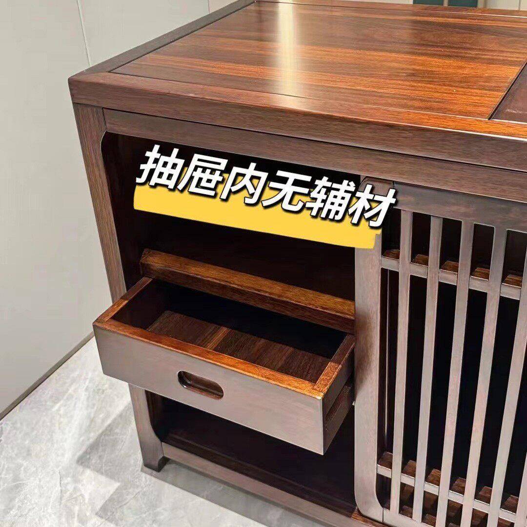 茶桌侧边柜茶水柜泡茶几小茶台烧水壶一体公室茶具置物柜子实木