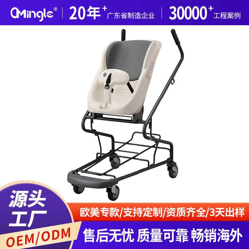 美链供应国际机场行李车带手刹铝合金行李手推车酒店行李搬运车