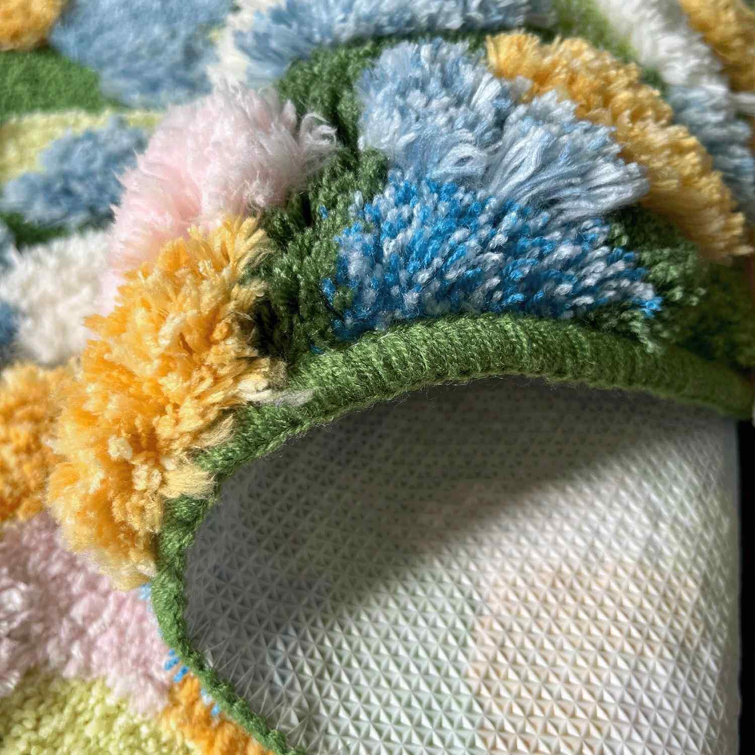 毯温2025新馨20250614款长条卧室地毯簇绒立体百搭床前边可坐地让