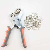 打孔扣眼机打孔钳配套扣眼压扣机 便携式 气眼 手动打扣器套装