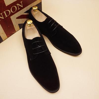 正品秋季翻新毛皮潮韩尖头皮鞋男士英男流伦休闲版男鞋子磨砂内增