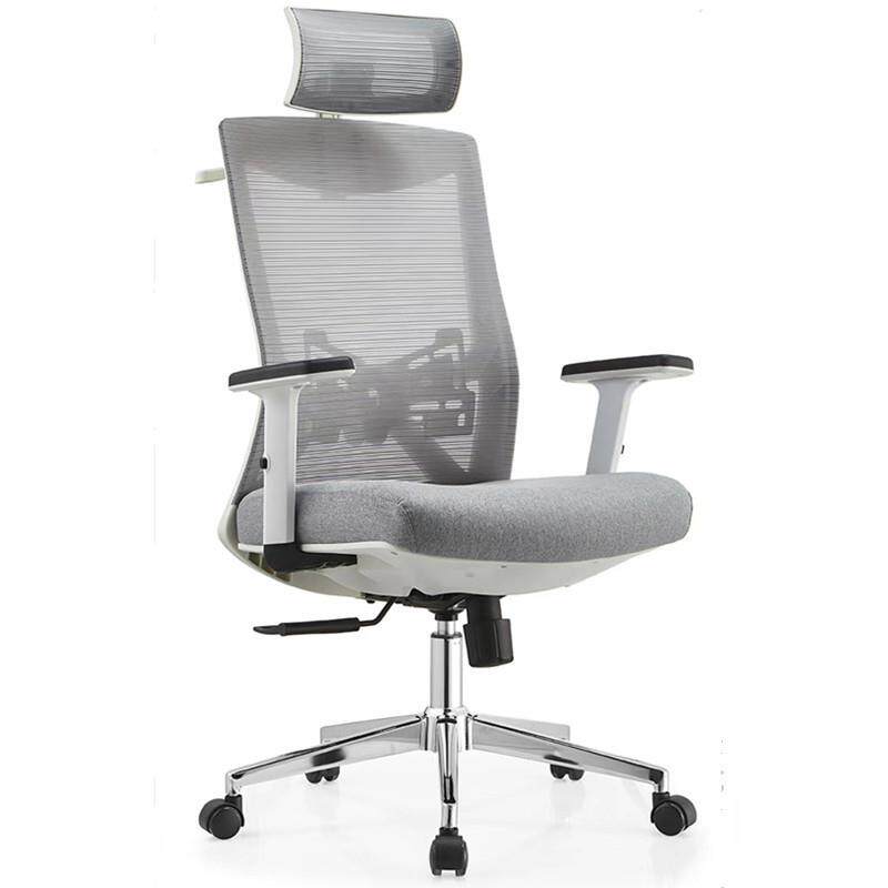 厂家直销老板椅办公椅网布职员椅带头枕升降转椅舒适久坐电脑座椅