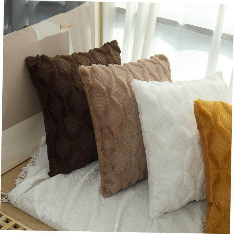 Nordic sofa pillow cushion cover corduroy striped pillowcase图片
