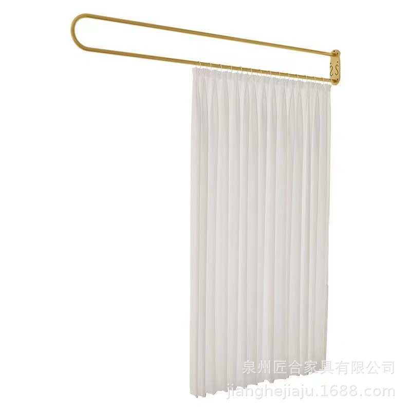 铁艺U型L型美容院养生馆理疗床美容床隔断帘窗帘杆布帘围帘支撑架