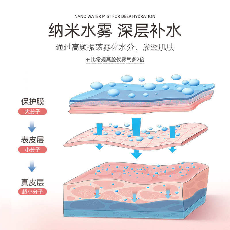 爱丝盾双管冷热喷雾机蒸脸器美容院专用面部补水热喷蒸脸仪美容仪