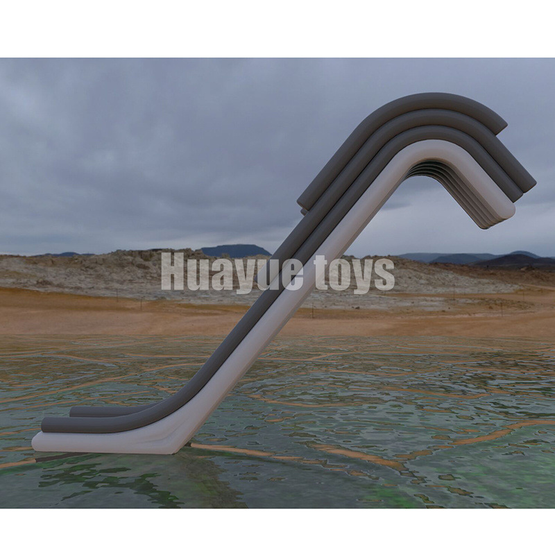 充气水上游艇滑梯 海上带网水池泳池潜水池设备 水上户外浮台吧台