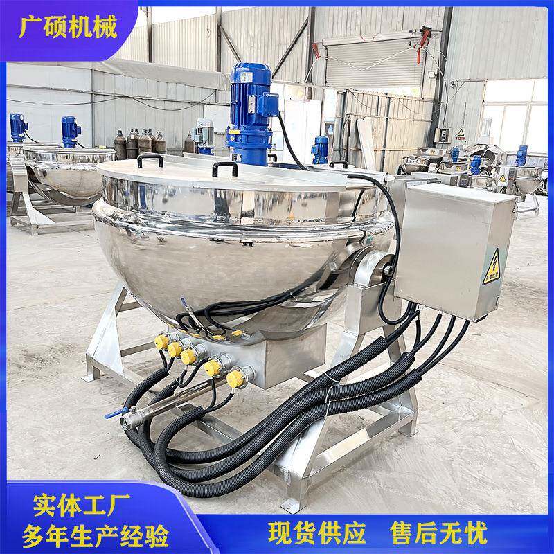 食堂煮粥锅自动搅拌电加热八宝粥熬制锅不锈钢恒温大型红豆煮锅
