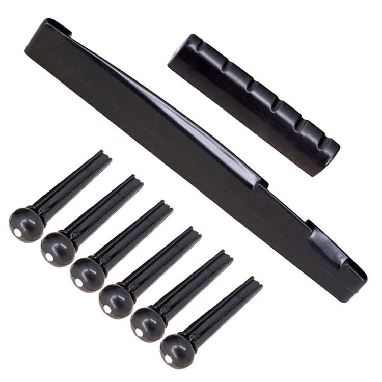 民谣吉他琴枕琴桥琴钉全套 民谣吉他弦枕弦桥固弦钉弦锥固套装3种