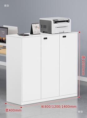 1办公桌边柜白色文件柜80宽120宽400密码锁铁皮柜0档案0XSK移门矮