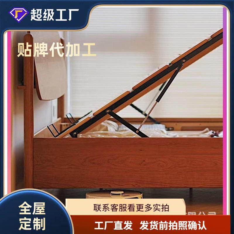 考拉箱体床离地式设计透气防潮的实木储物双人床图片