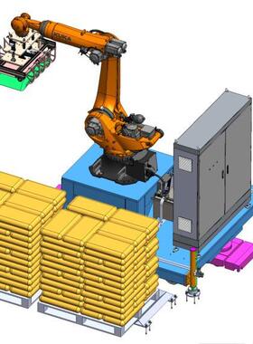 机器人自动拆包投料机是一种高效、智能化的工业自动化设备