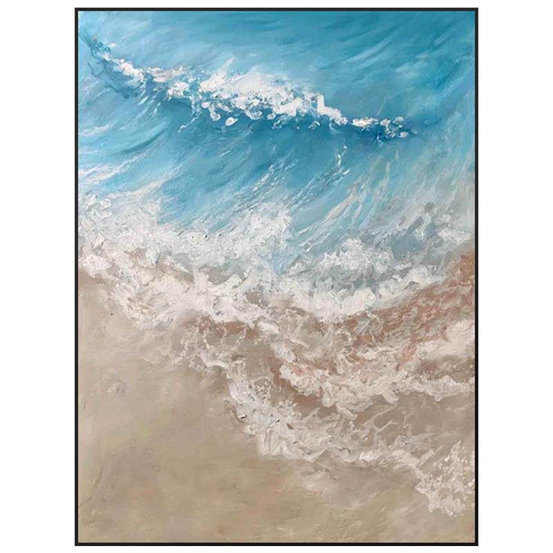 绘画客厅手HY-YP-09《油海之象言》玄关抽装饰画纯手工餐厅挂画简