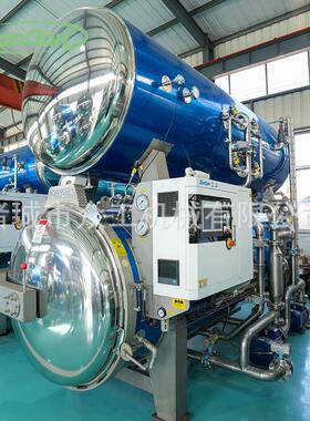 众工机械全自动双层水浴式高温杀菌锅休闲食品灭菌锅源头厂家发货