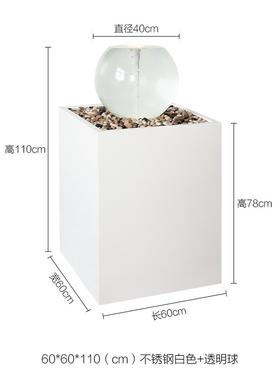 正品流水摆件不锈喷泉送庭院装饰石材水水景小品简钢约养鱼池系阳