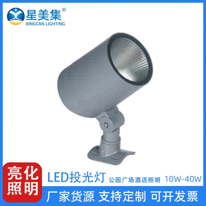 10W 20W 30W 40W LED圆形大功率投光灯 草坪别墅亮化射灯照树